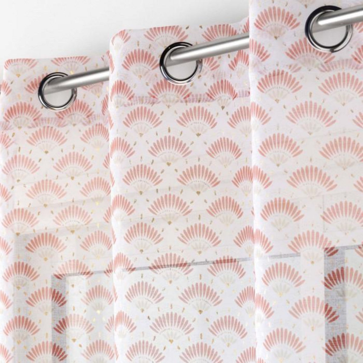 Paris Prix Rideau Voilage à Œillets  Lorea  140x240cm Rose