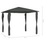 Voir la diapositive 4 : VIDAXL Belvedere a revetement de poteaux 3x3x2,6 m Anthracite 160 g/m^2