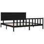 Voir la diapositive 5 : VIDAXL Cadre de lit sans matelas noir 200x200 cm bois massif de pin