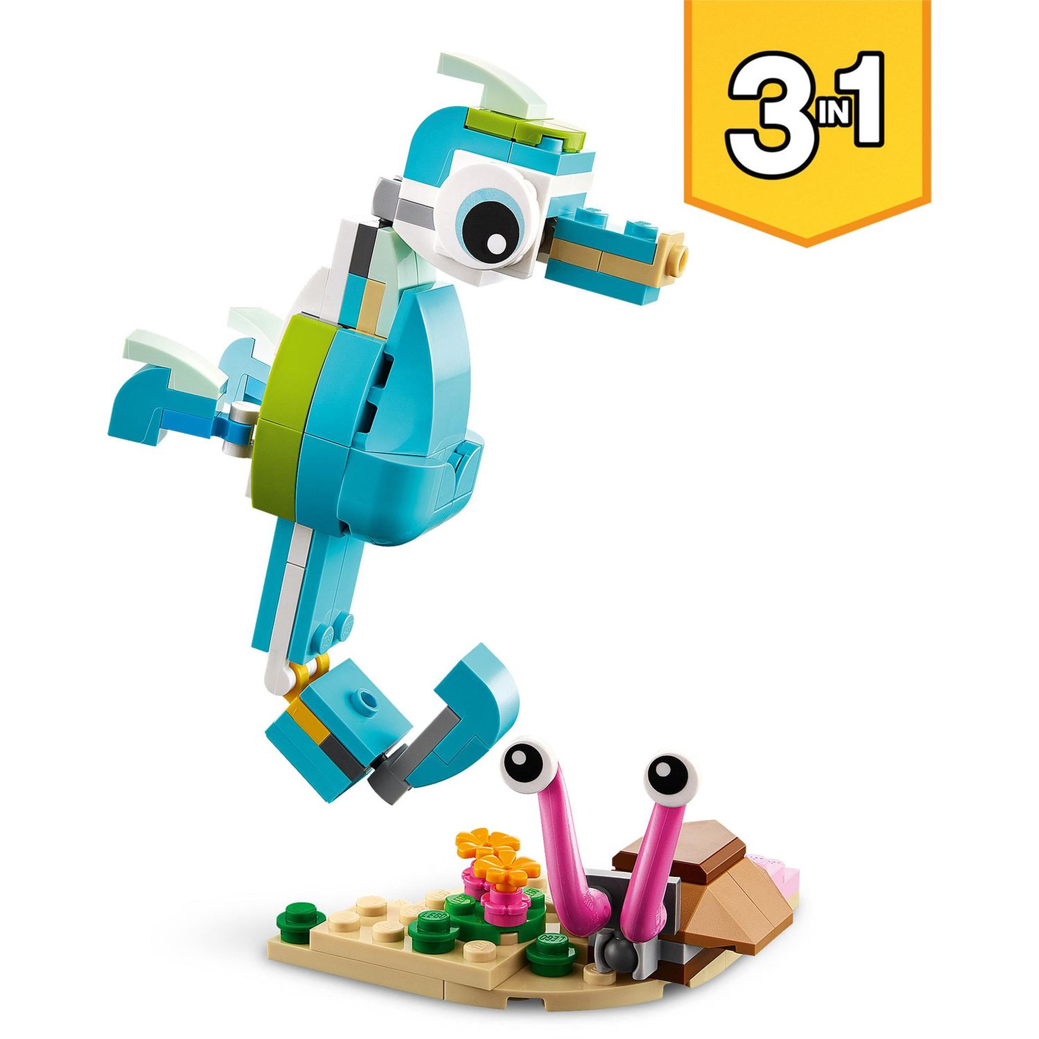 Voir la diapositive 5 : LEGO Creator 31128 - Le Dauphin et la Tortue