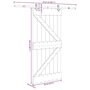 Voir la diapositive 6 : VIDAXL Porte coulissante et kit de quincaillerie 95x210 cm pin massif