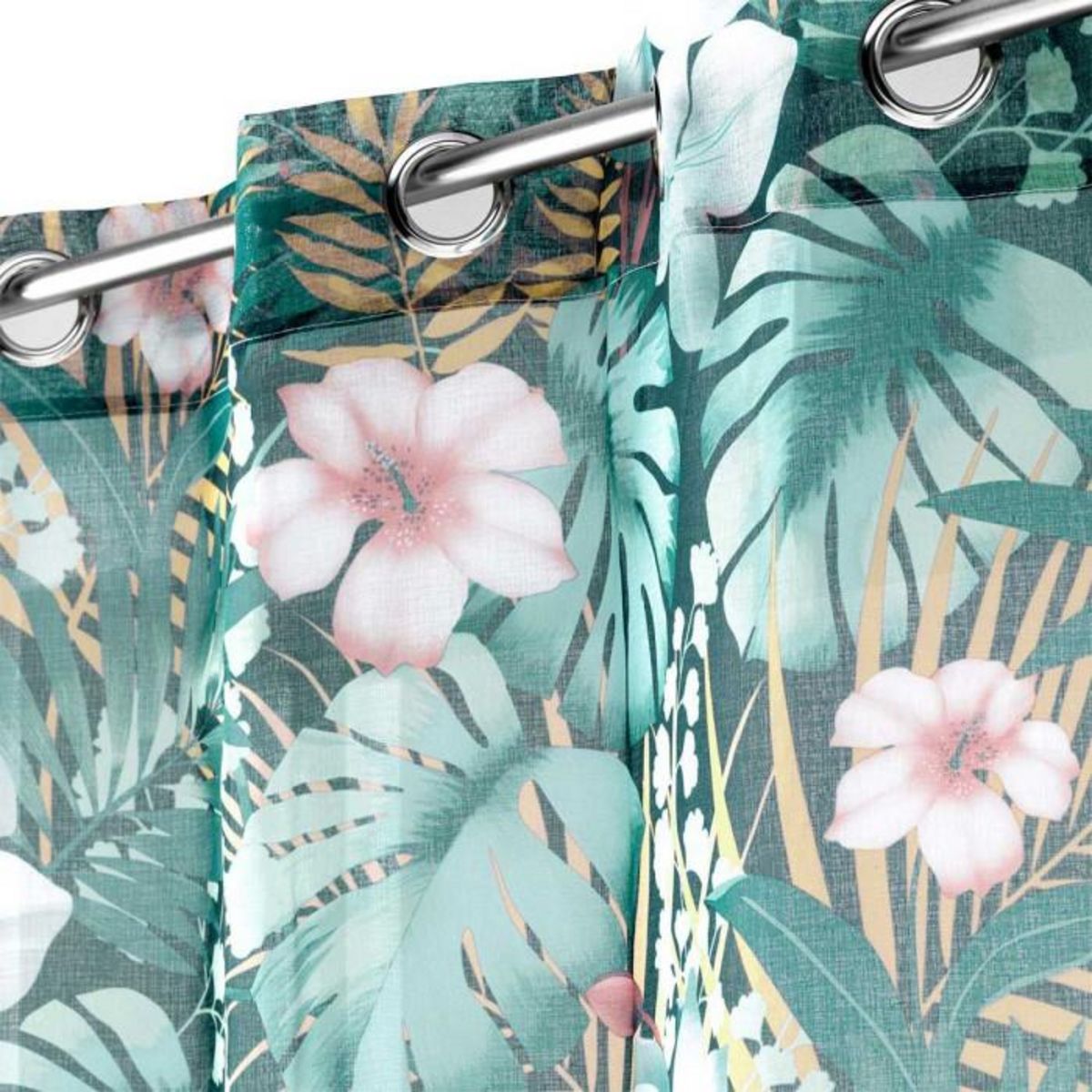 Paris Prix Rideau Voilage à Œillets  Kely  140x280cm Bleu