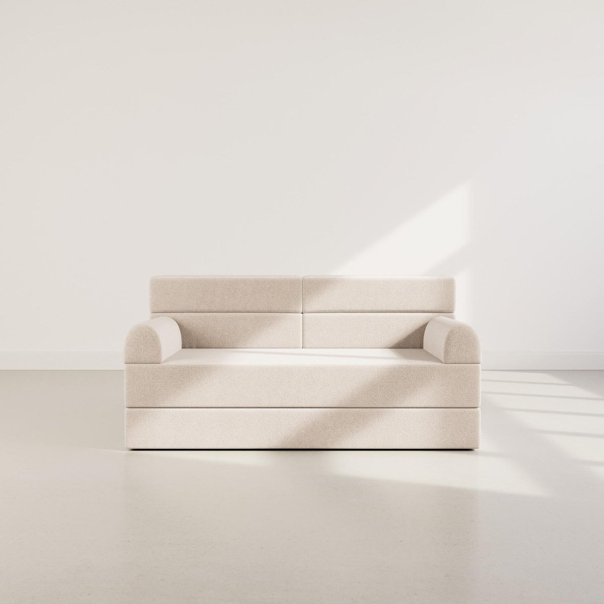 LISA DESIGN Astral - canapé 3 places convertible en velours texturé