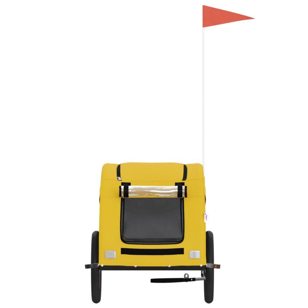 VIDAXL Remorque de velo pour animaux de compagnie jaune