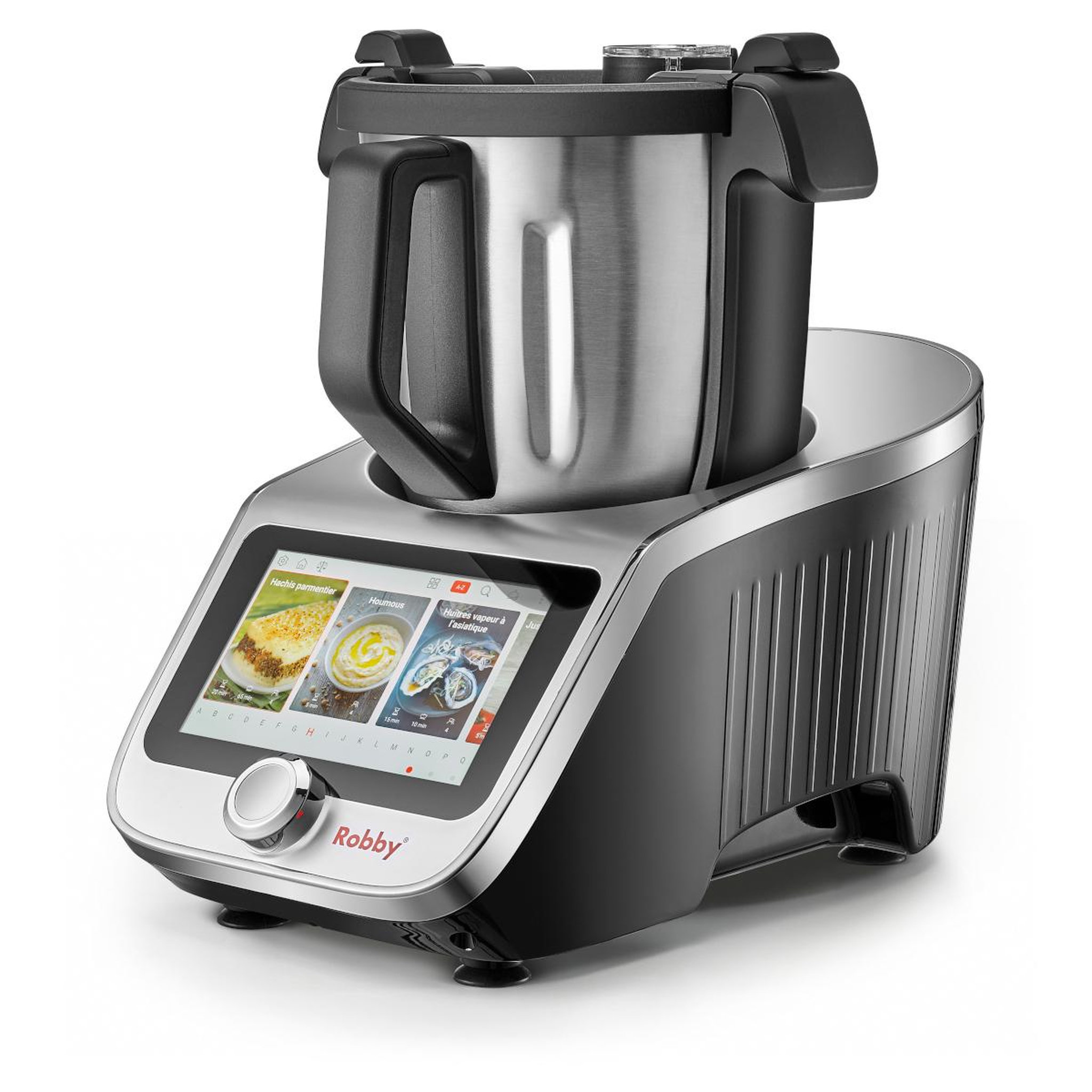 Robby Robot cuiseur multifonctions connecté avec bol xl, balance intégrée et grand écran tactile +750 recettes - ROBICOOK XL