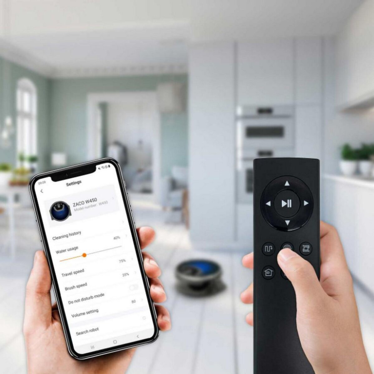ZACO Aspirateur/laveur robot connecté - W450