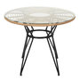 Voir la diapositive 2 : Paris Prix Table de Jardin Ronde  Surabaya  90cm Noir
