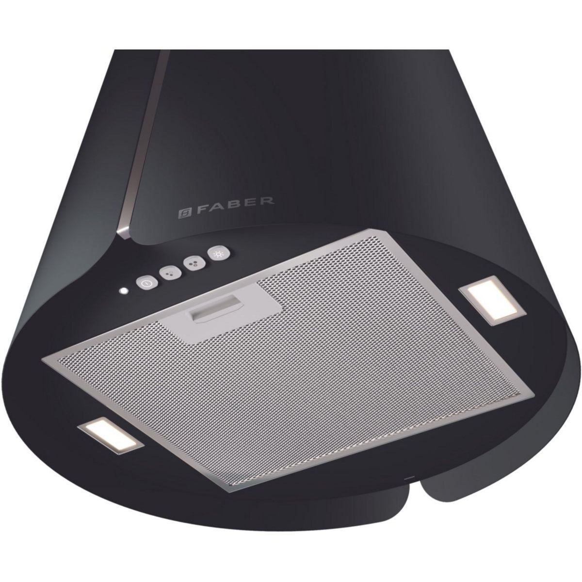 faber Hotte décorative îlot BEAT 430 NOIR MAT