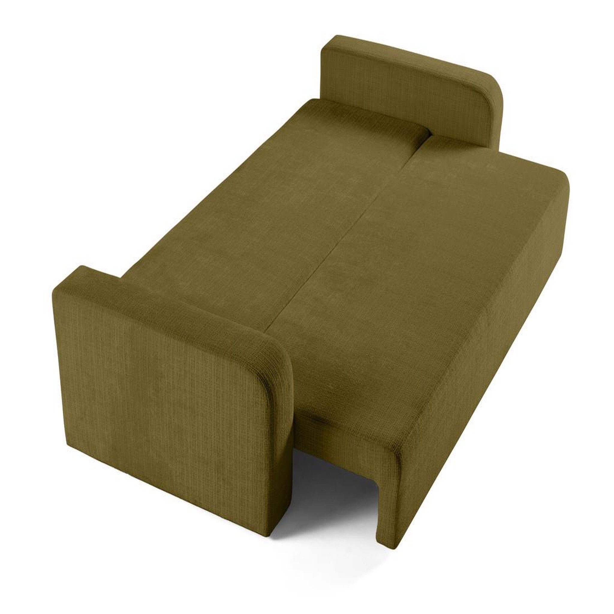 Voir la diapositive 2 : BEST MOBILIER Miro - canapé droit 3 places - convertible avec coffre - en velours texturé