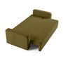 Voir la diapositive 2 : BEST MOBILIER Miro - canapé droit 3 places - convertible avec coffre - en velours texturé