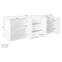 Voir la diapositive 4 : Buffet 4 portes 3 tiroirs L224cm PESCARA