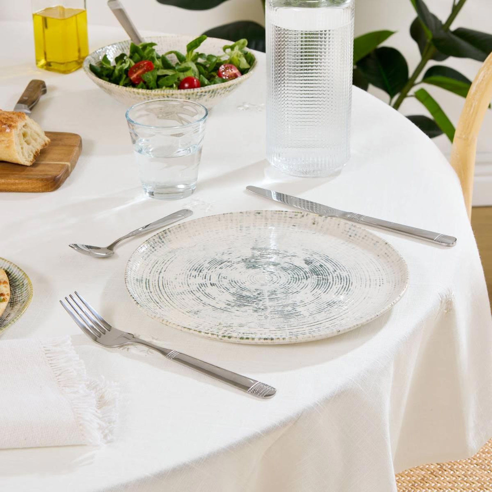 Voir la diapositive 3 : SECRET DE GOURMET Lot de 6 assiettes plates  ariane  26cm vert