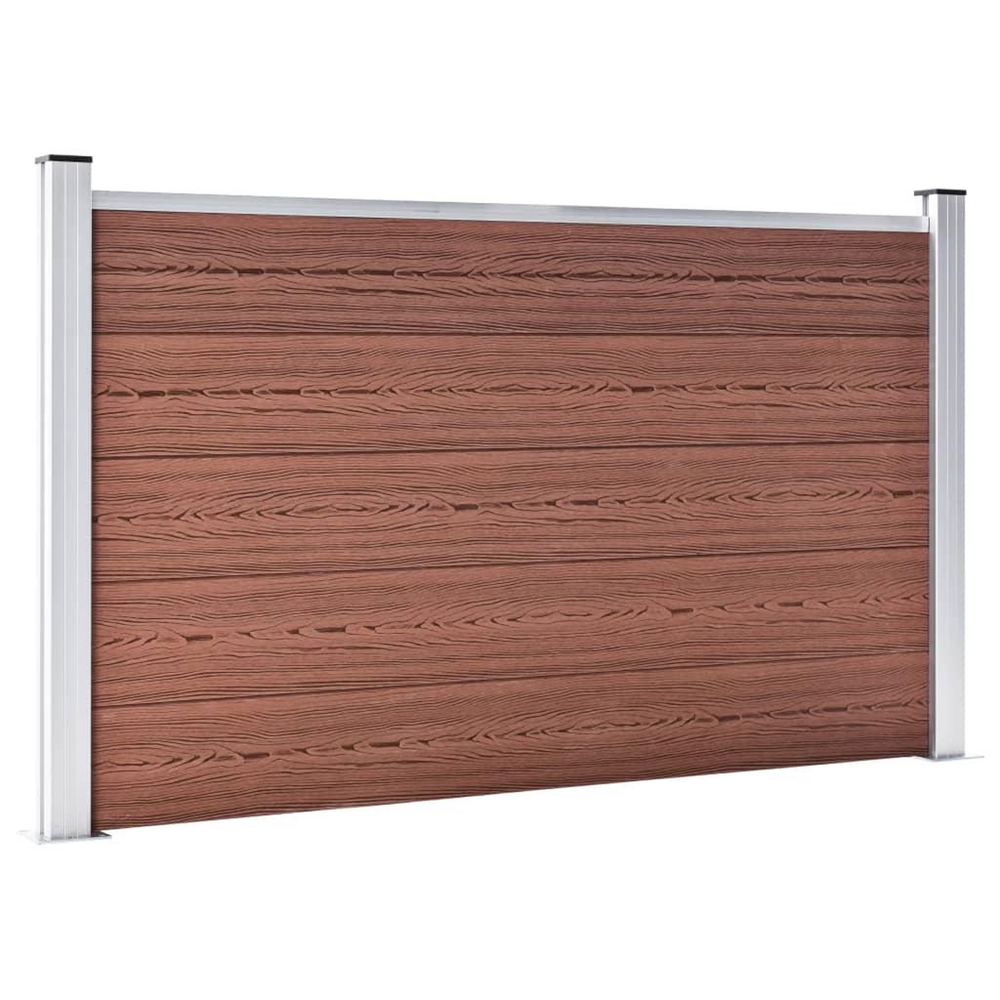 Voir la diapositive 2 : VIDAXL Cloture de jardin WPC 699x106 cm Marron