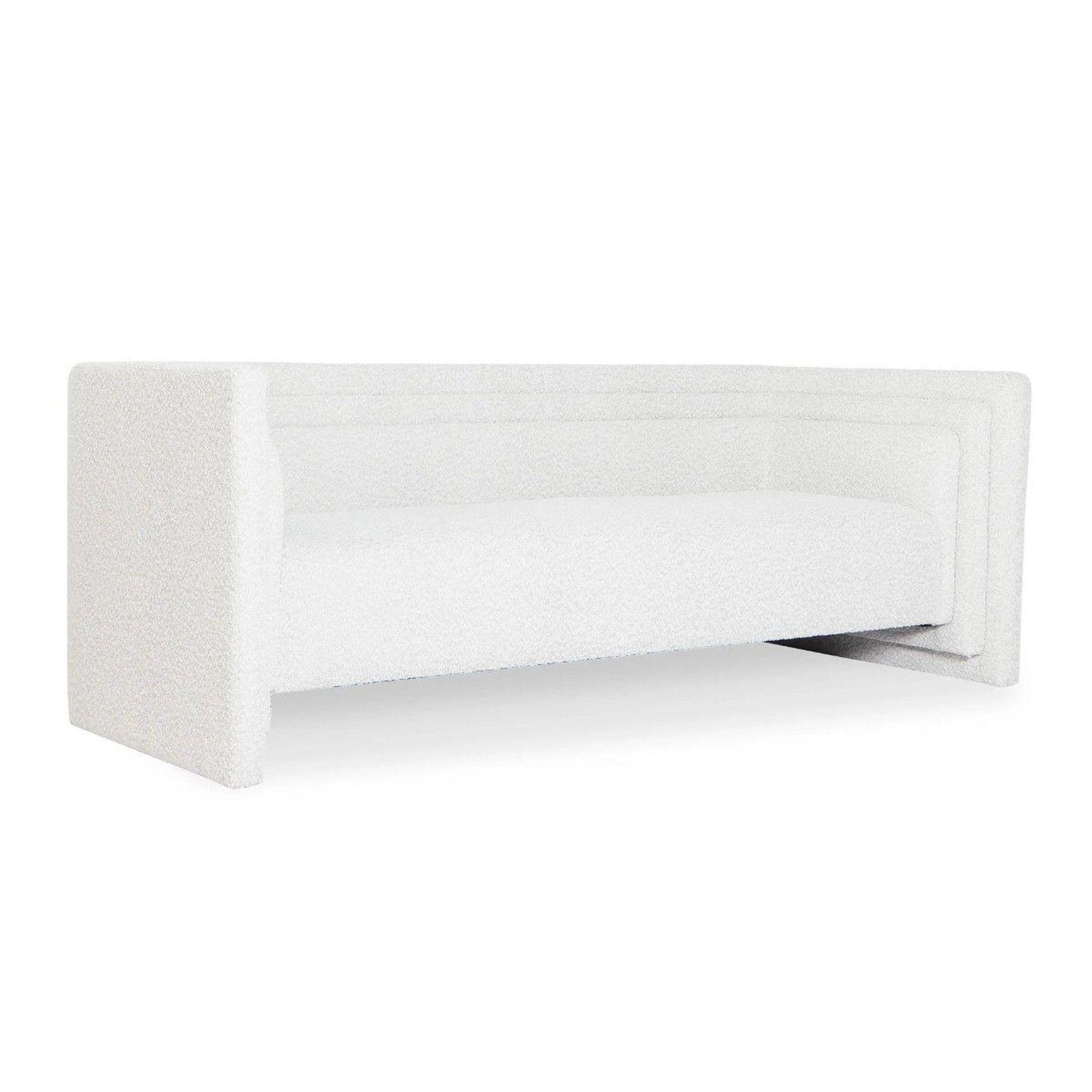 Voir la diapositive 1 : Paris Prix Canapé 3 places design bouclette  cubia  230cm crème
