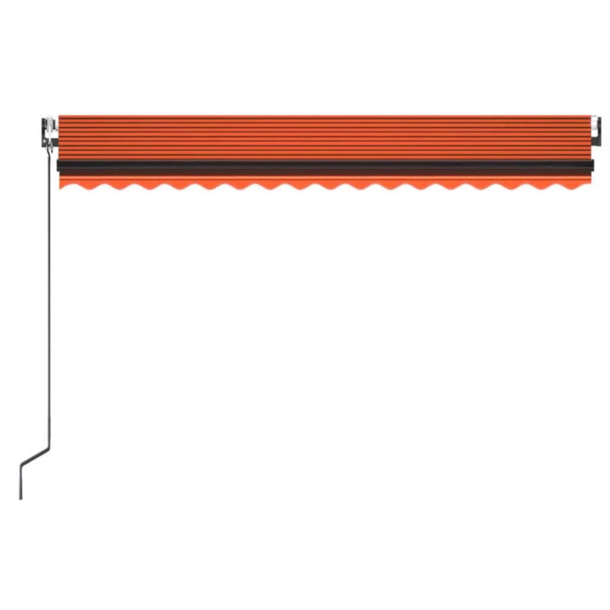 VIDAXL Auvent retractable automatique 450x350 cm Orange et marron