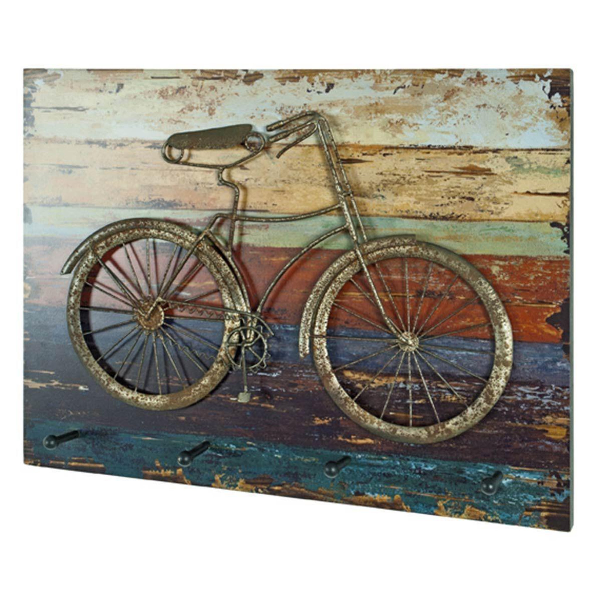 Paris Prix Patère Murale 4 Crochets  Vélo  53cm Multicolore
