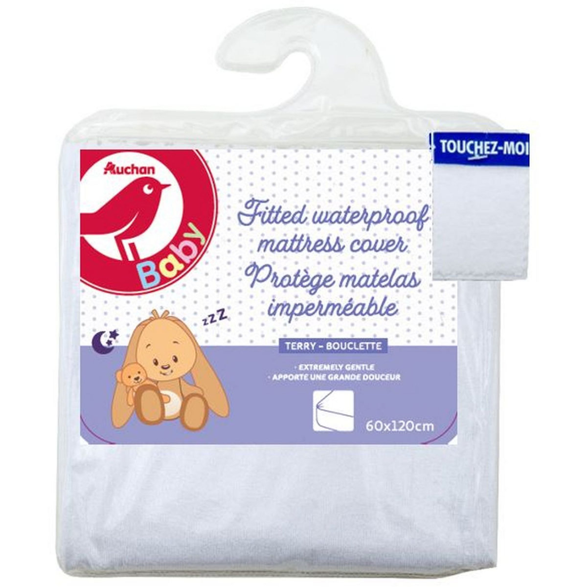 AUCHAN BABY Protège matelas bouclette