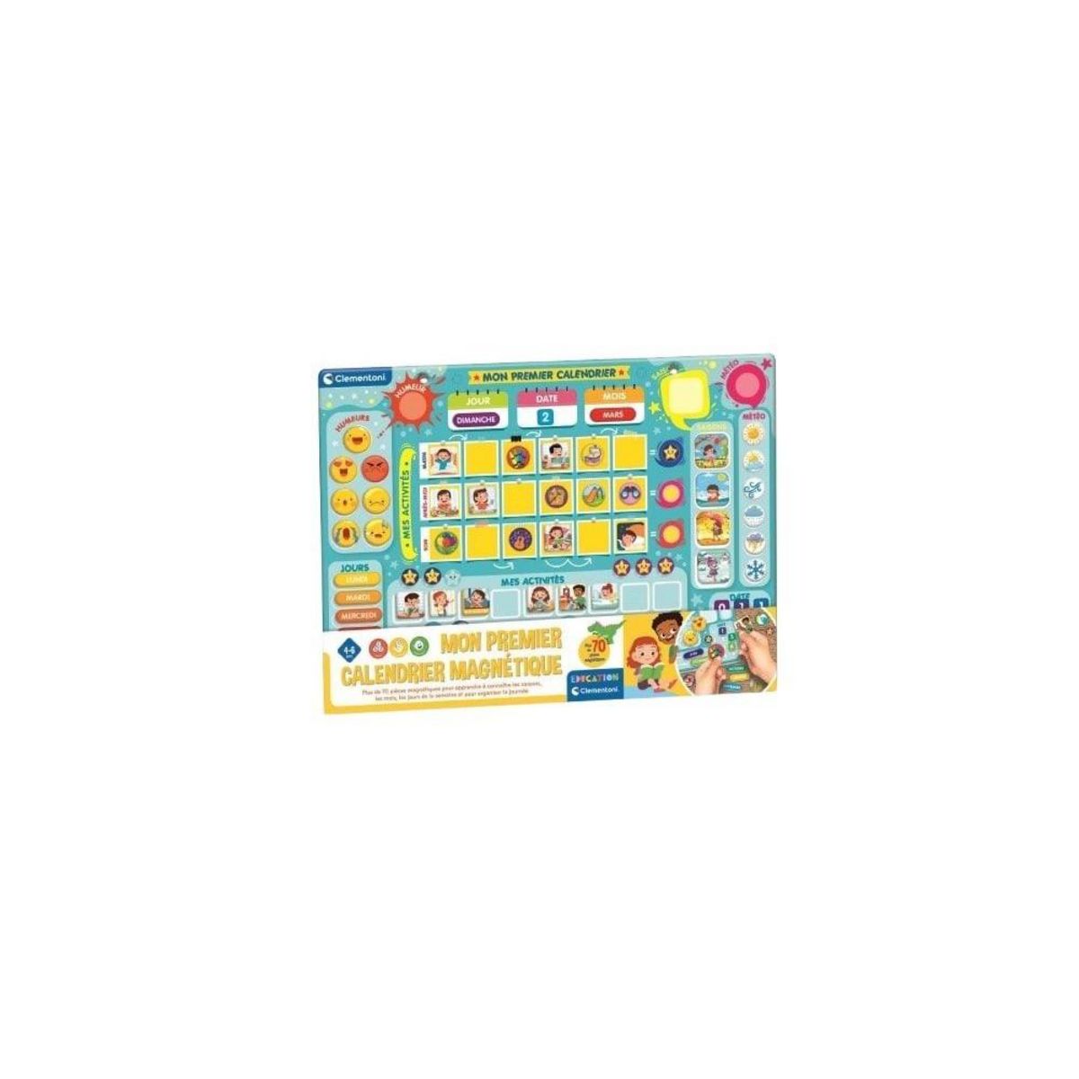 CLEMENTONI Jeu écriture et lettres Clementoni Mon premier calendrier magnétique