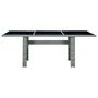 Voir la diapositive 2 : VIDAXL Table de jardin Gris clair Resine tressee et verre trempe