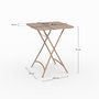 Voir la diapositive 4 : Rendez vous déco Table de jardin pliante en metal taupe 2 personnes-Yumi