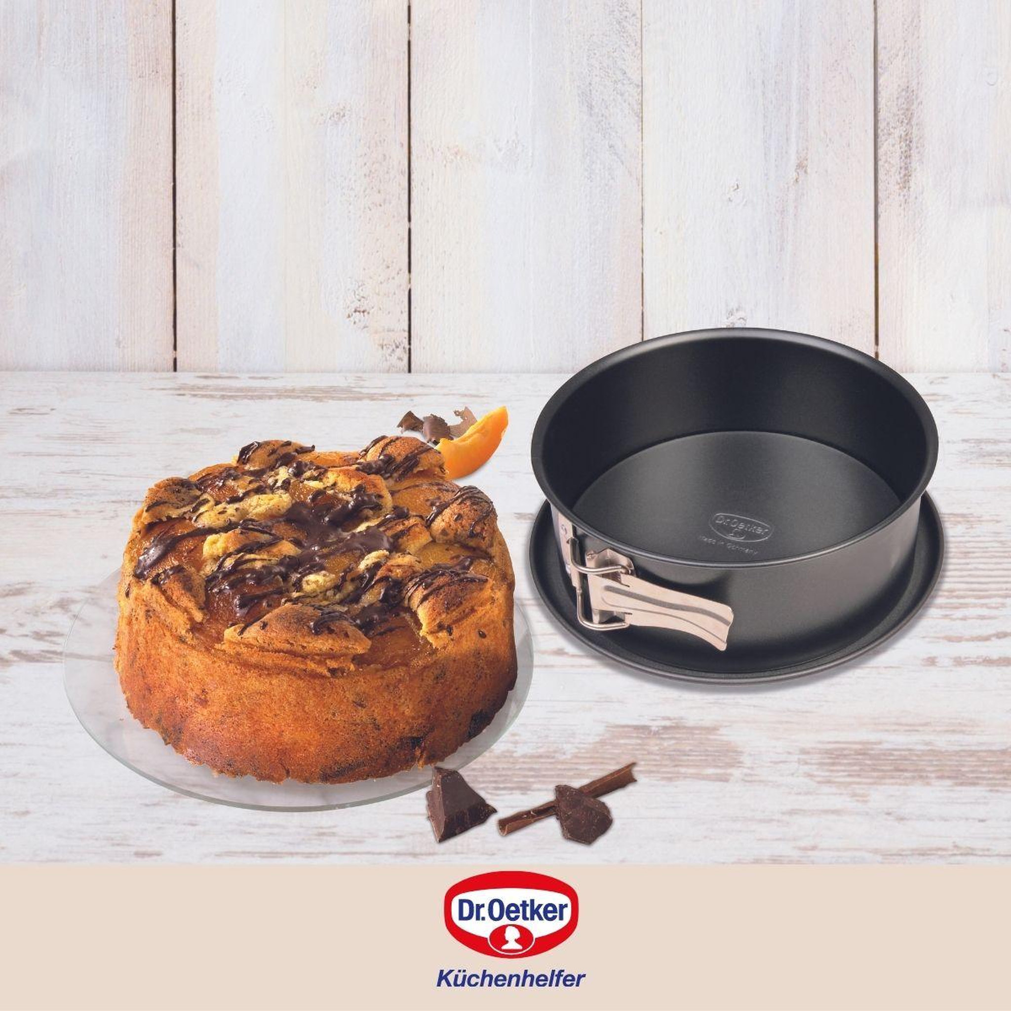 Voir la diapositive 2 : DR.OETKER Moule à manqué et à savarin à charnière acier 18 cm dr. Oetker tradition
