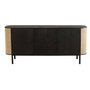 Voir la diapositive 2 : Paris Prix Buffet 3 Portes en Rotin  Molly  180cm Noir & Beige
