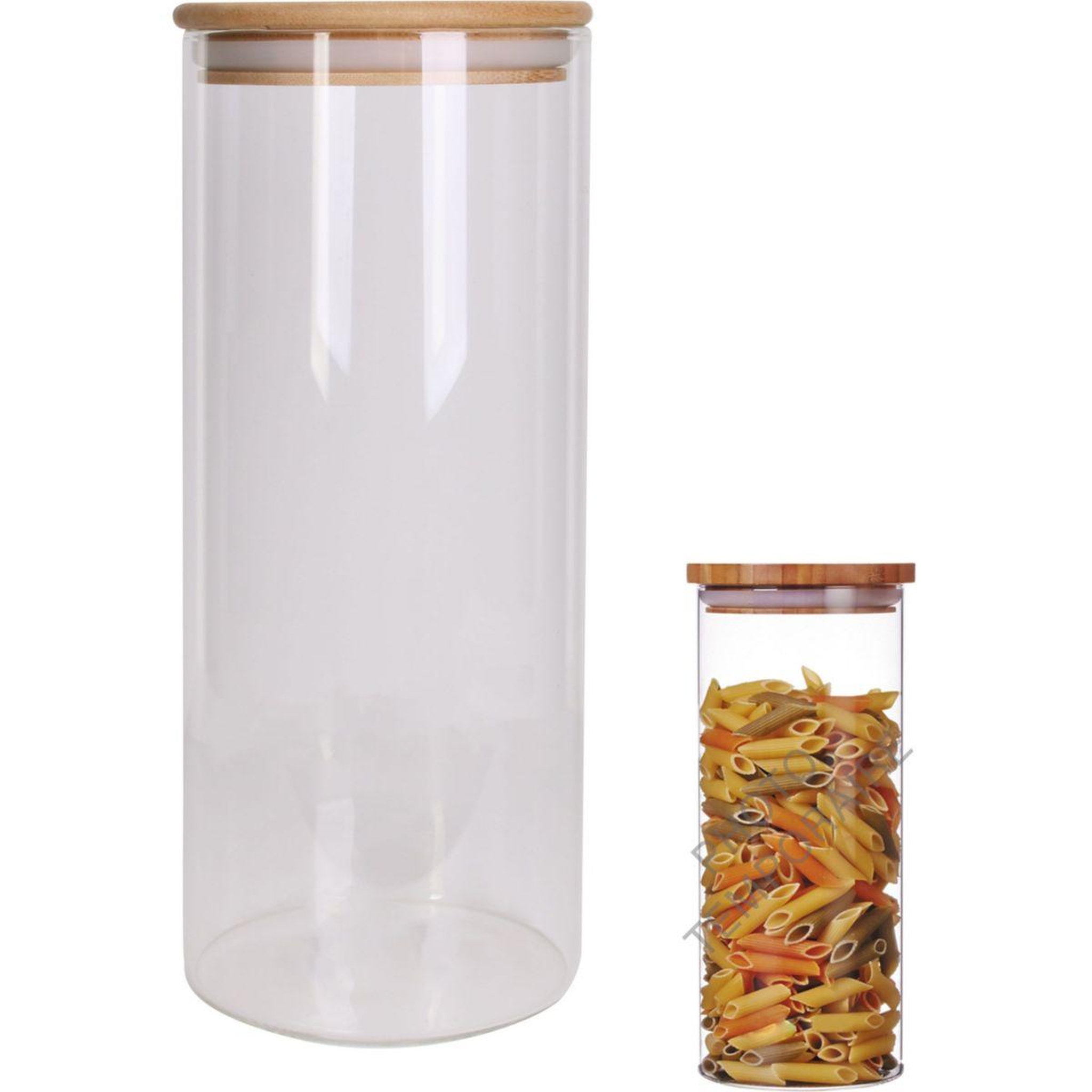 Voir la diapositive 2 : COOK CONCEPT Bocal en verre et bambou 1.6l