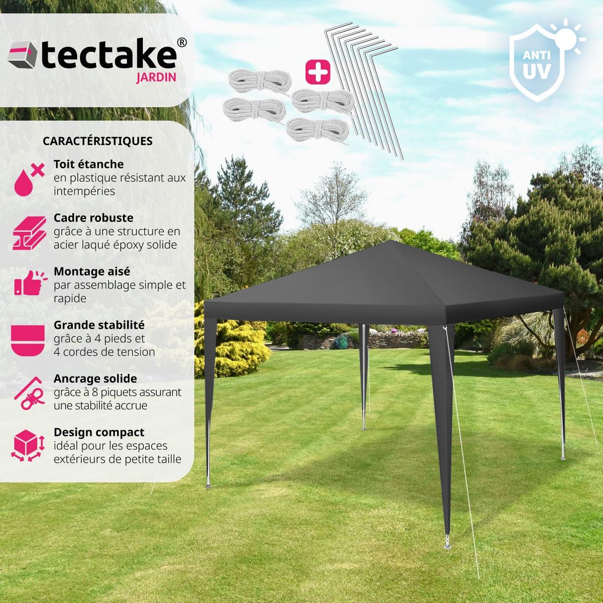 tectake Tonnelle Kara 3x3m