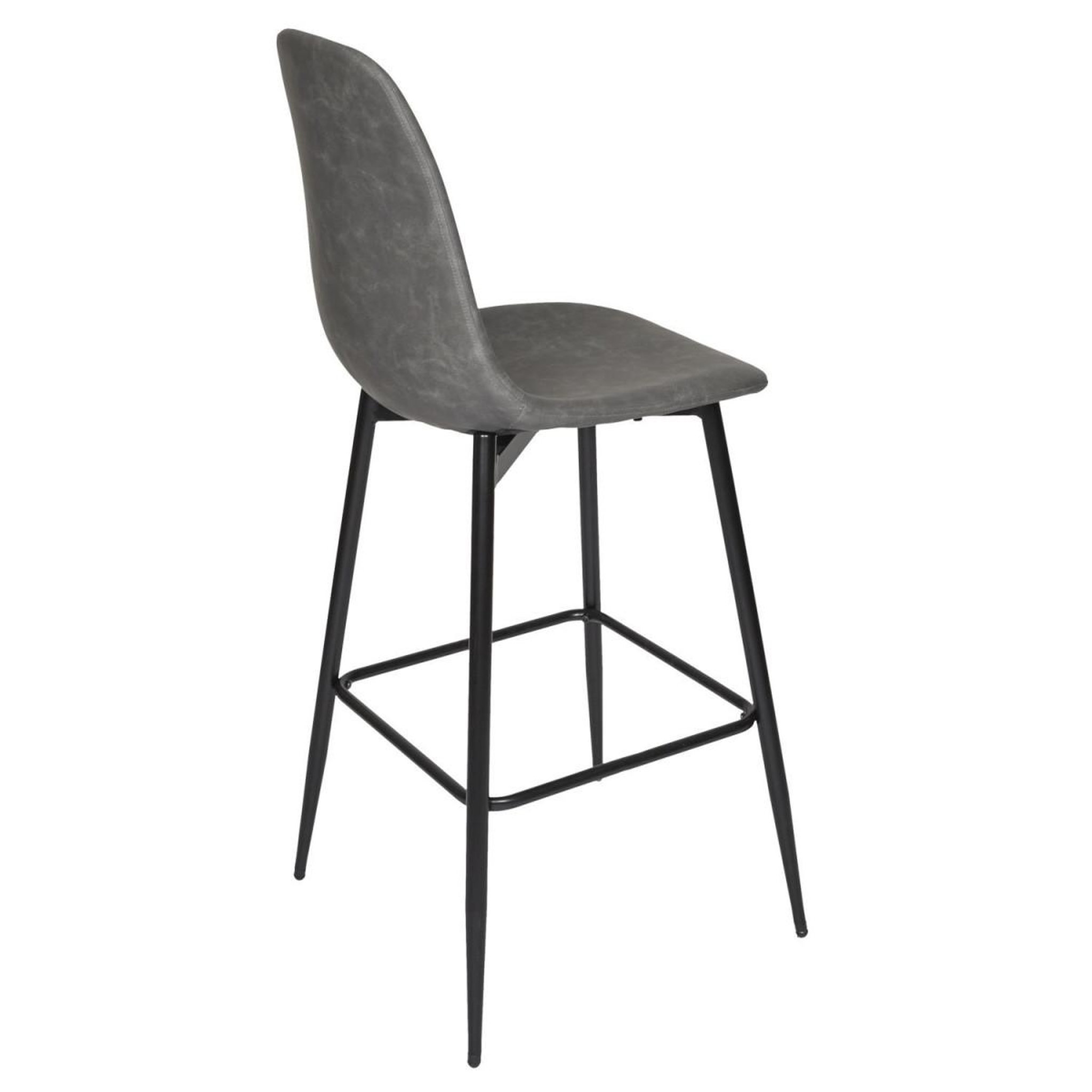 Voir la diapositive 6 : The Home Deco Factory Lot de 2 chaises de bar  amber  106cm gris
