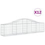 Voir la diapositive 2 : VIDAXL Paniers a gabions arques 12 pcs 200x30x40/60 cm Fer galvanise