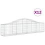 Voir la diapositive 2 : VIDAXL Paniers a gabions arques 12 pcs 200x30x40/60 cm Fer galvanise