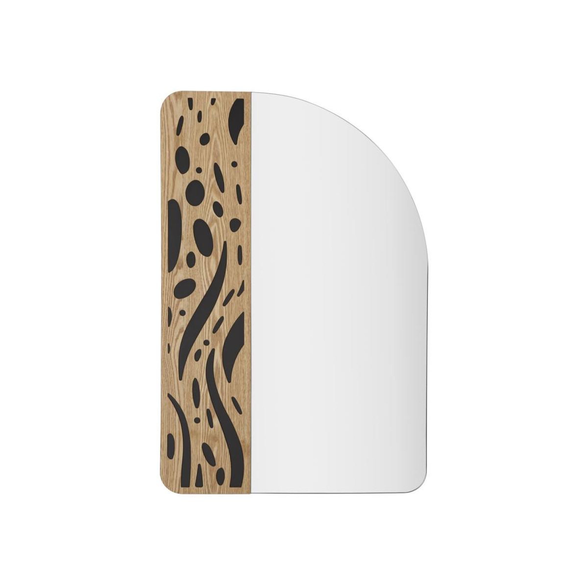 Paris Prix Miroir mural déco  terry  90cm naturel & noir