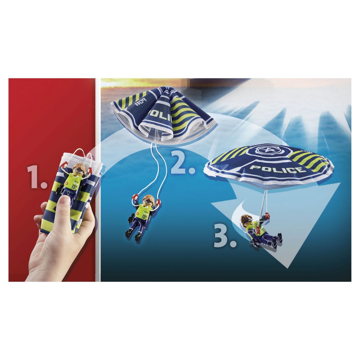 PLAYMOBIL 70781 - City Action Parachutiste quads bandits