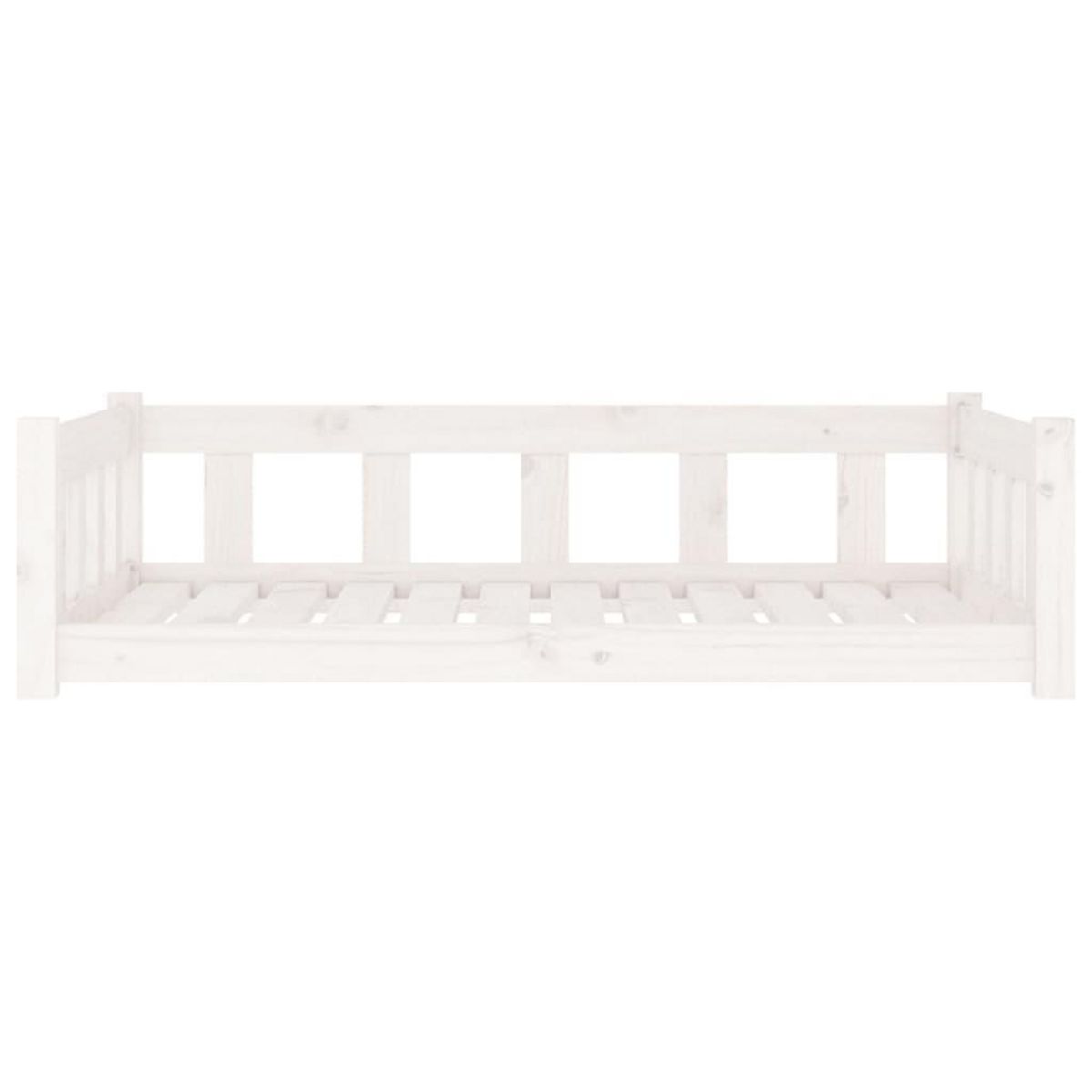 VIDAXL Lit pour chien blanc 105,5x75,5x28 cm bois de pin solide