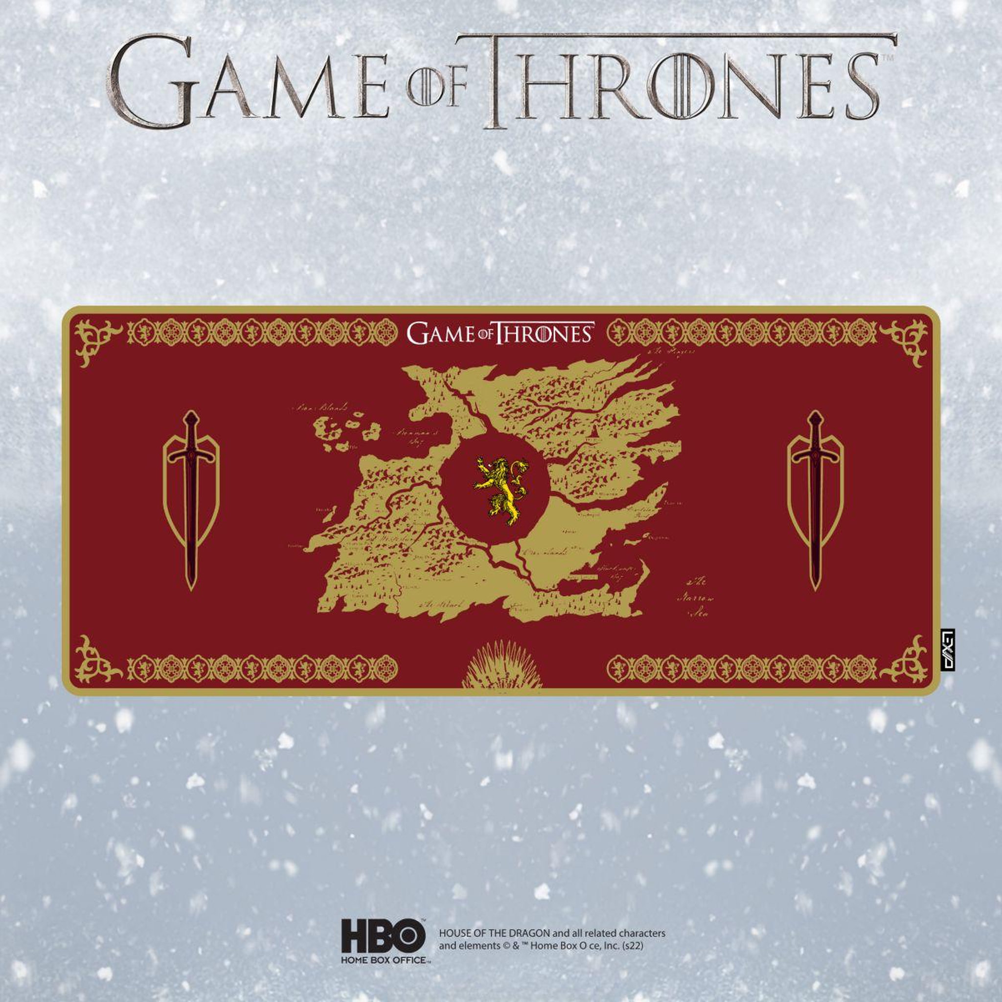 Voir la diapositive 2 : LEXIP Tapis de souris game of thrones lannister xxl