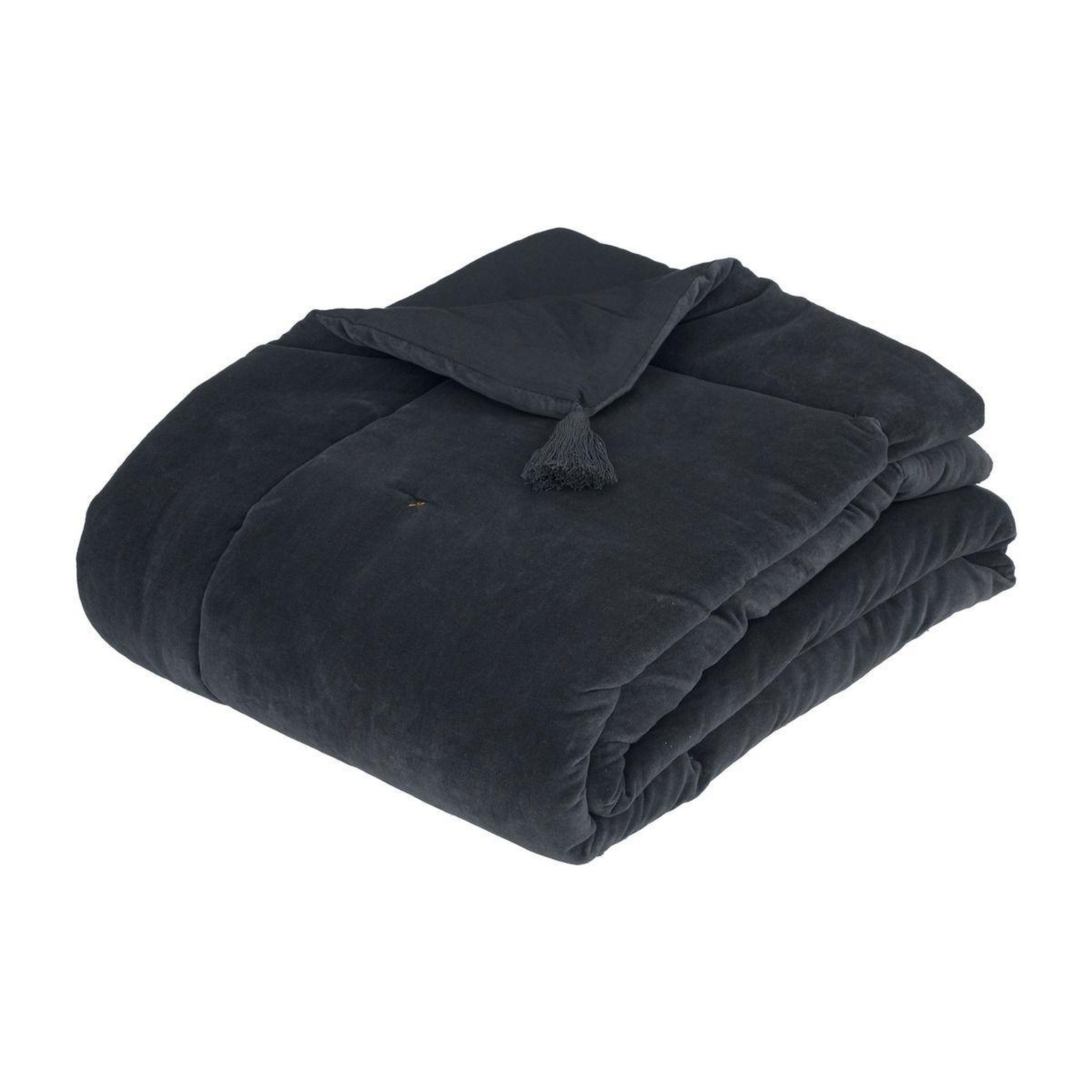 ATMOSPHERA Couvre-lit  midnight garden  70x180cm gris foncé