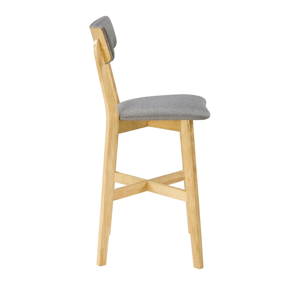Rendez vous déco Chaise de bar mi-hauteur Elmer en bois 68 cm (lot de 2)