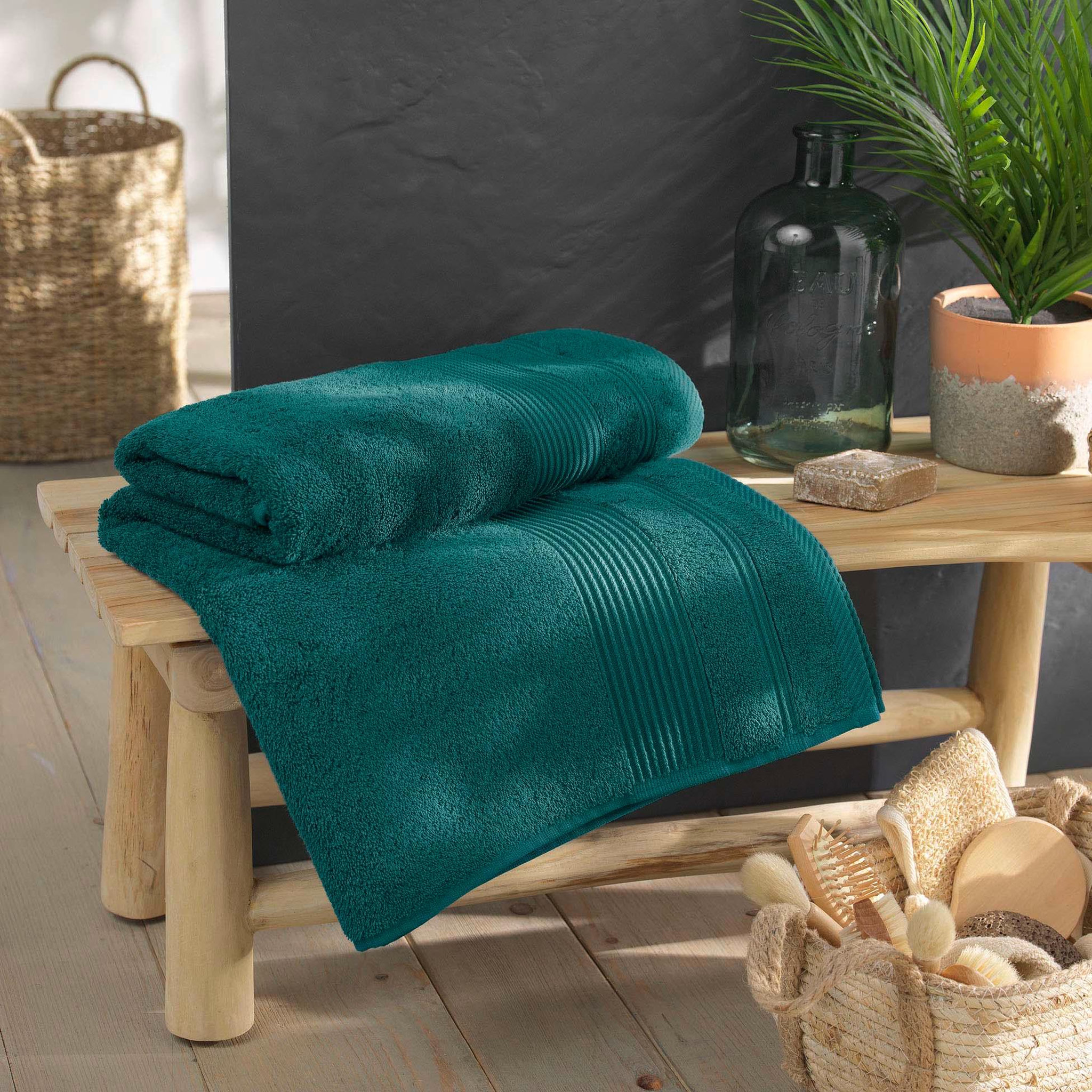 Voir la diapositive 2 : Eden Serviette de toilette en coton tendresse