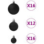 Voir la diapositive 5 : VIDAXL Ensemble de boules de Noël 100 pcs Noir