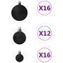 Voir la diapositive 5 : VIDAXL Ensemble de boules de Noël 100 pcs Noir