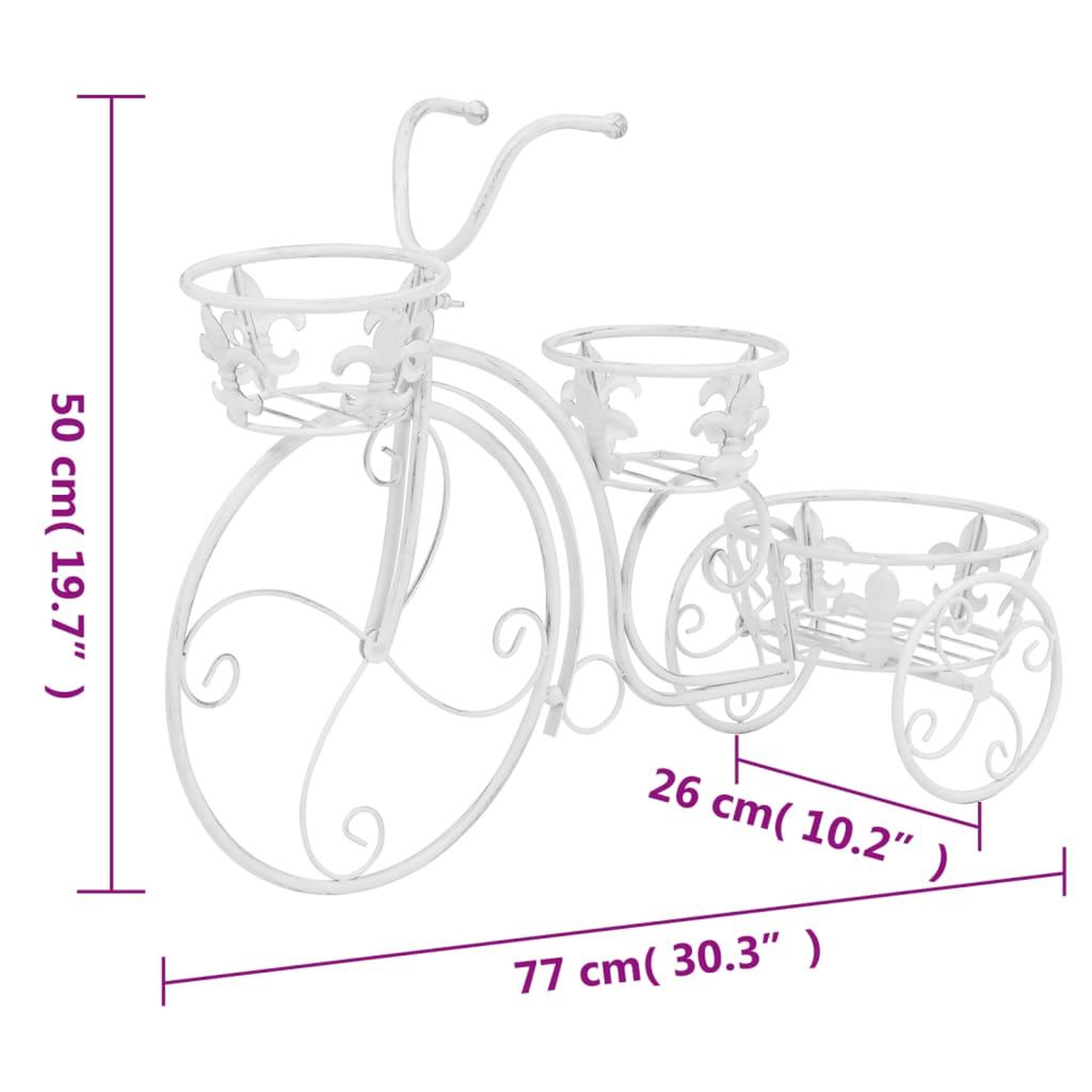 Voir la diapositive 6 : VIDAXL Support de plantes sous forme de velo Style vintage Metal