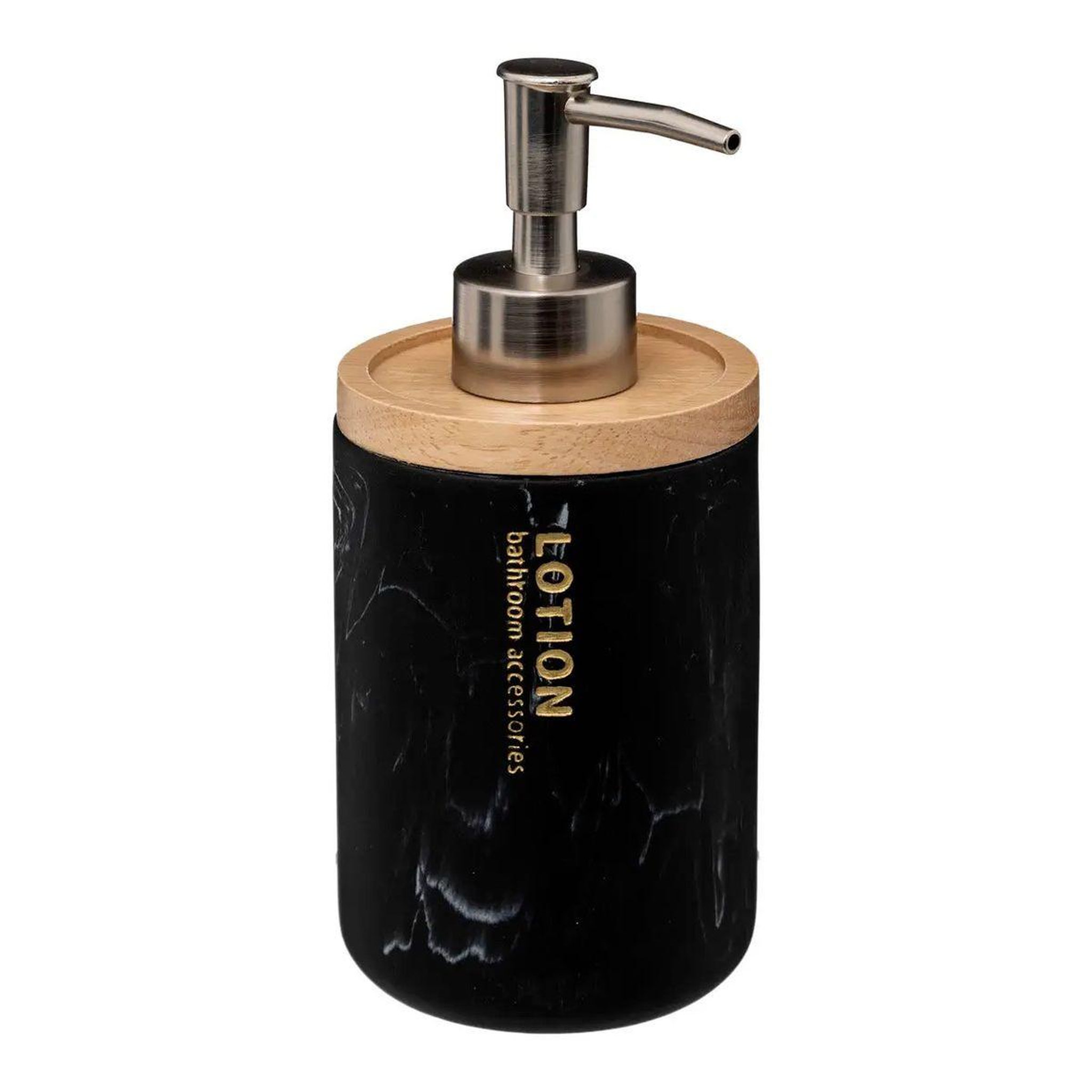 FIVE Distributeur de savon en bambou  léa  17cm noir
