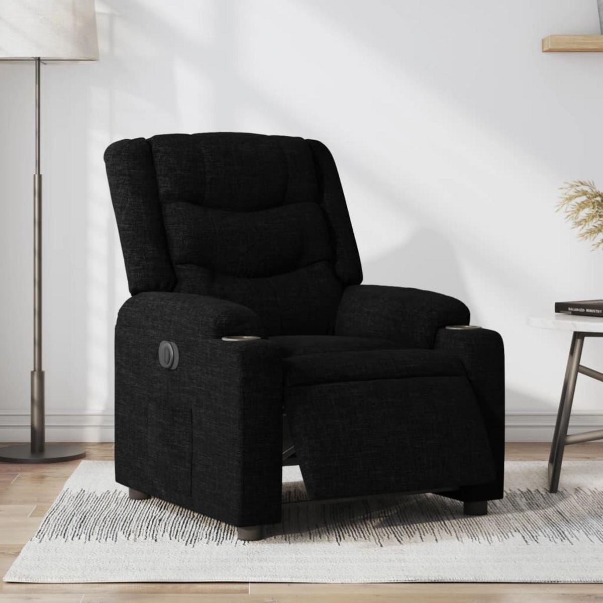 VIDAXL Fauteuil inclinable electrique Noir Tissu