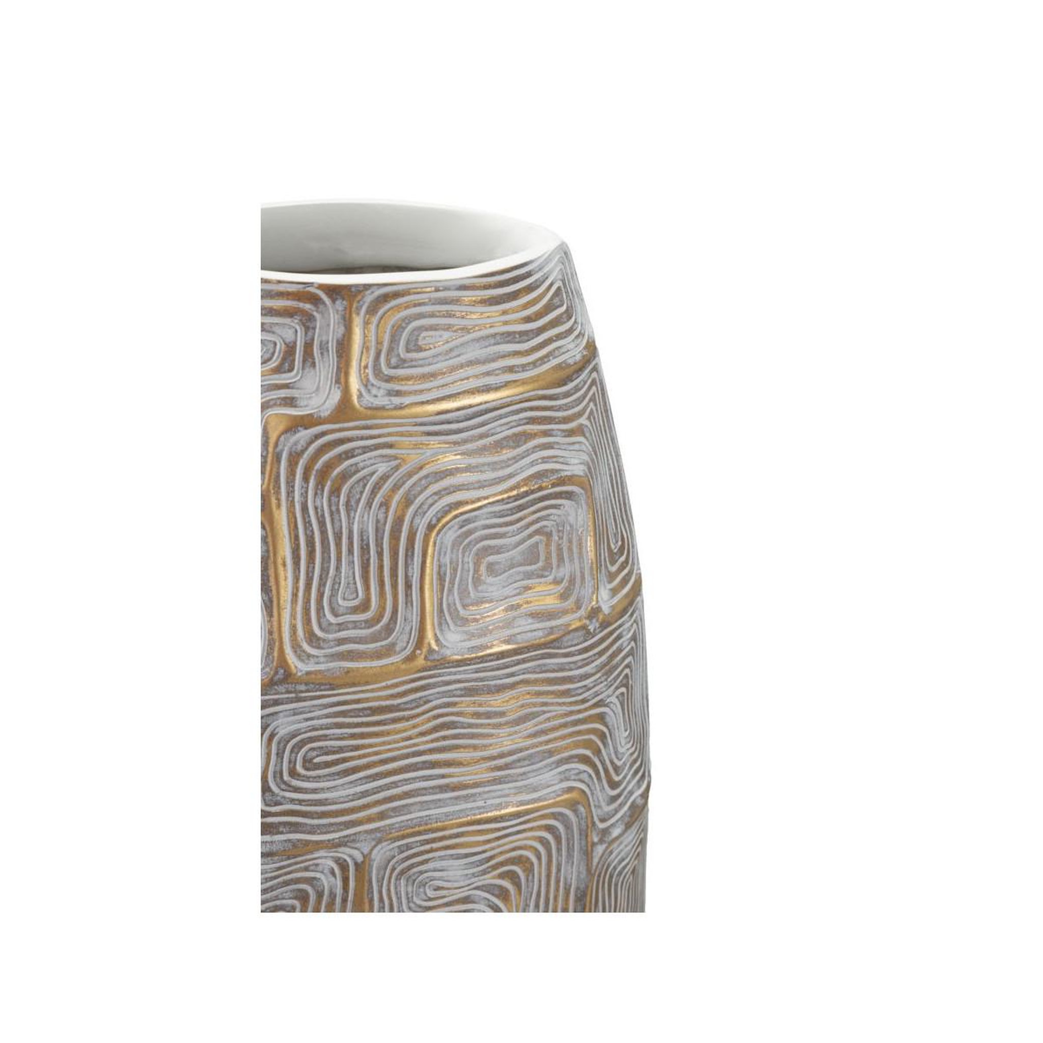 Voir la diapositive 3 : Paris Prix Vase design haut en résine  elips  59cm or