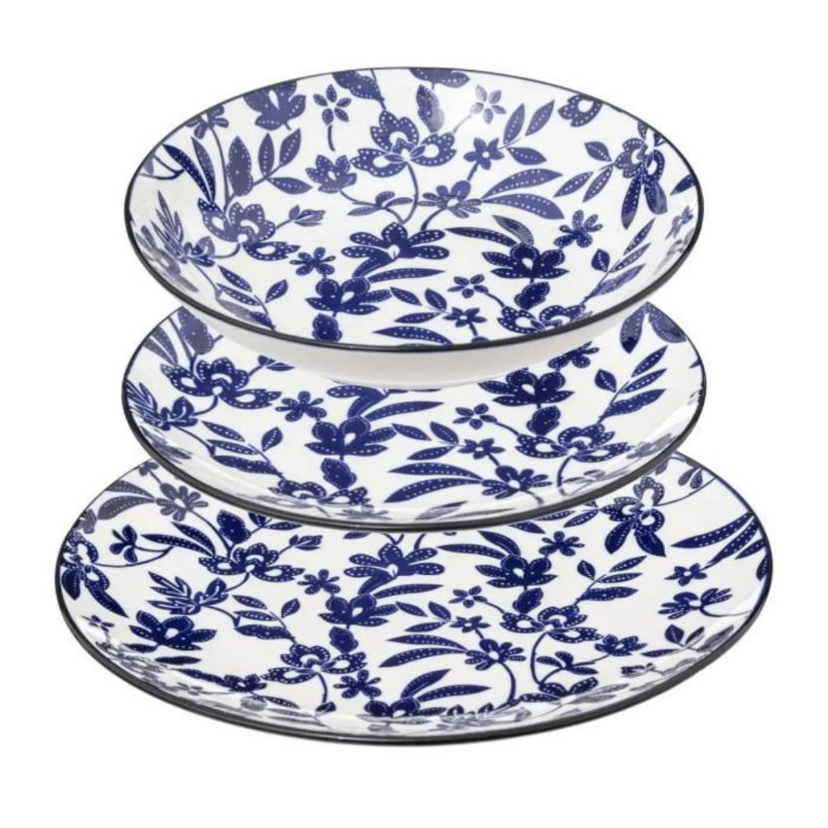 SECRET DE GOURMET Service 18 Pièces  Maria  27cm Bleu