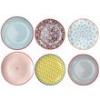 Lot de 6 assiettes plates 20 cm en céramique