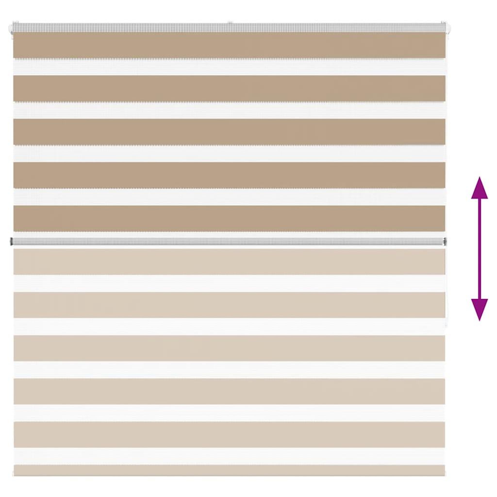 Voir la diapositive 5 : VIDAXL Store zebre marron sable largeur du tissu 135,9 cm polyester