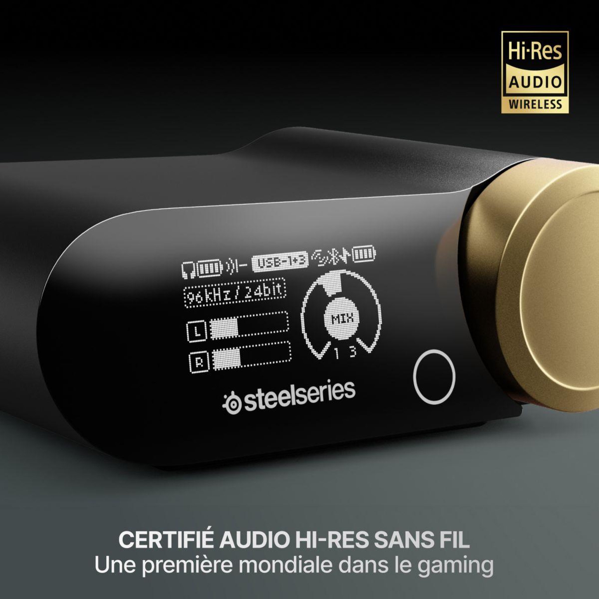Voir la diapositive 2 : STEEL SERIES Casque gamer Arctis Nova Elite Gold Sage