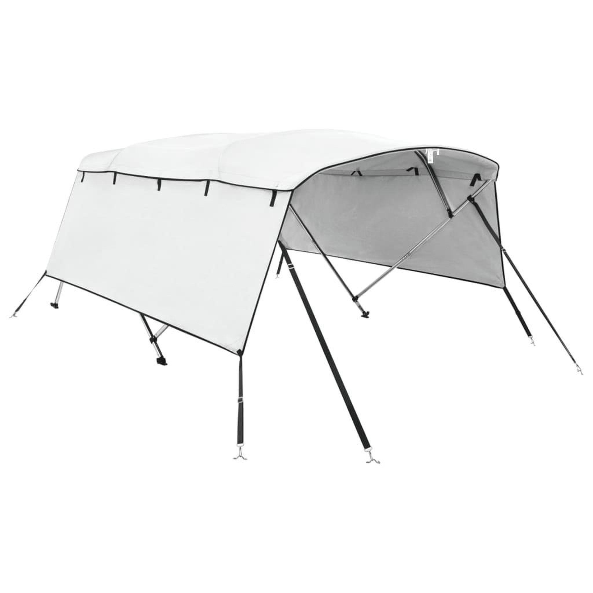 Voir la diapositive 2 : VIDAXL Toit bimini a 4 arceaux parois laterales 243x(185-198)x137 cm