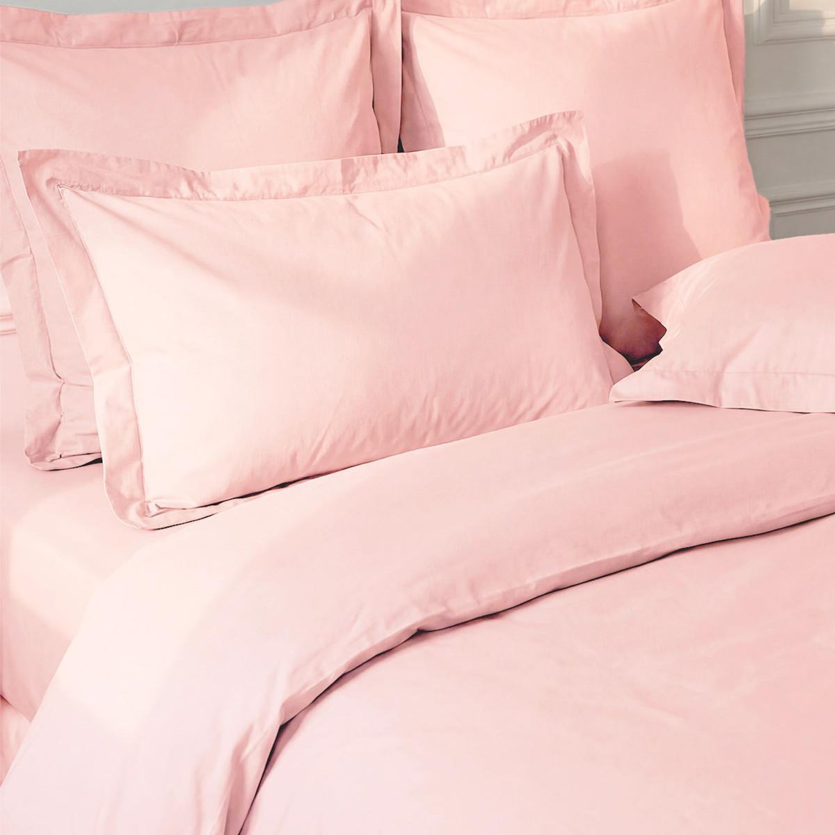 Sensei Maison Lot de 2 taies d'oreiller en percale de coton SOFT PERCALE
